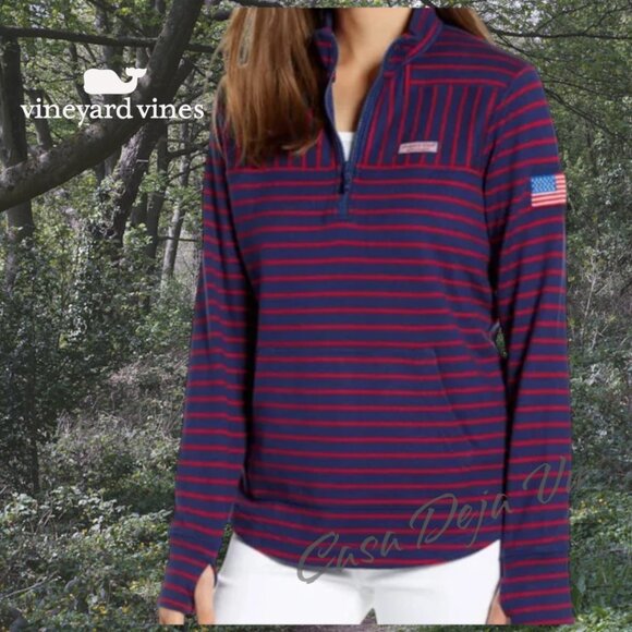 Vineyard Vines Tops - Classic Vinyard Vines Thick Warm Half Zip Pull Over Long Sleeve Sweater Top